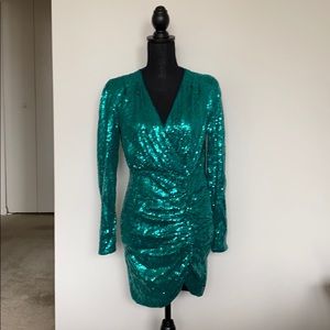 FashionNova Emerald Sequence Dress